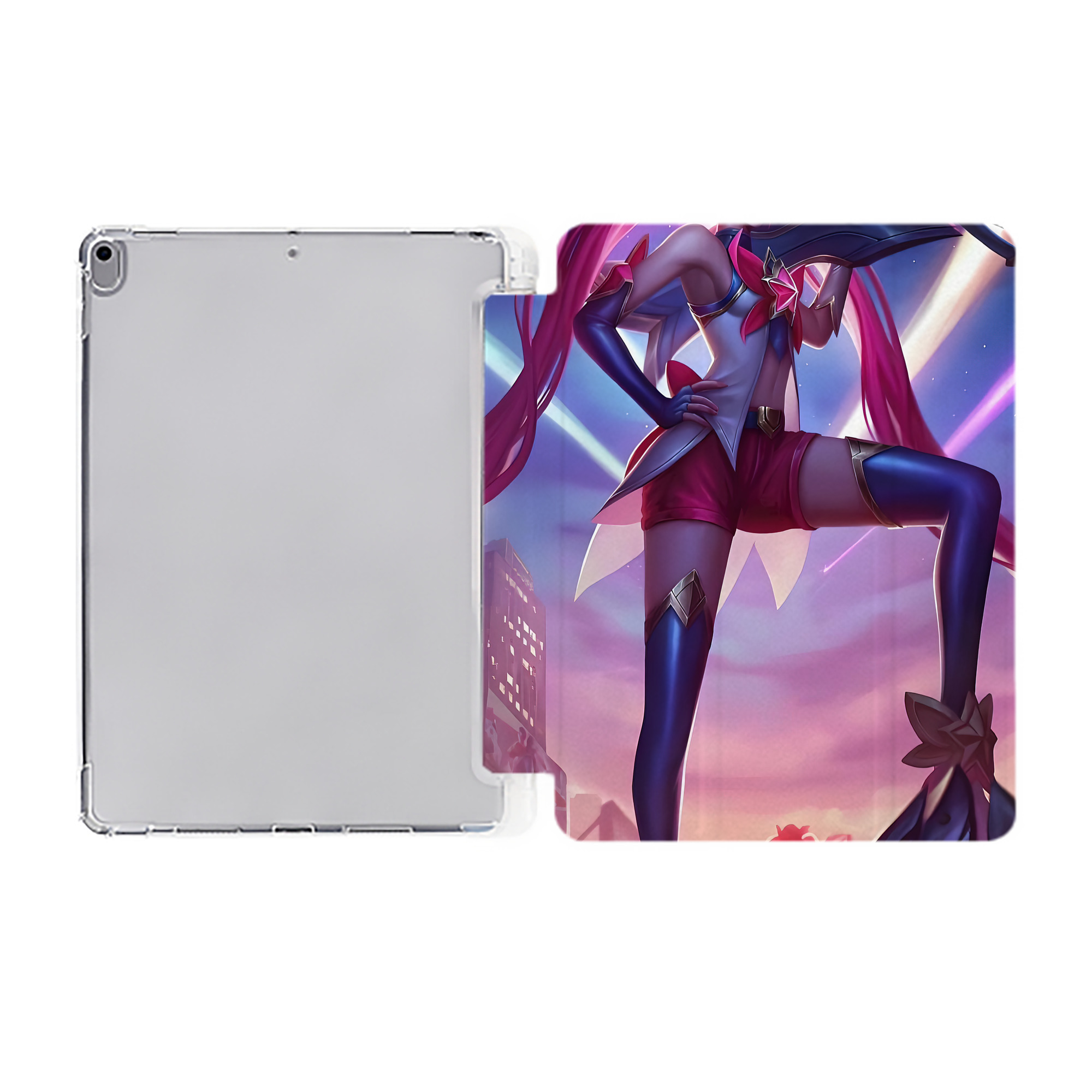 （画像用） リーグ・オブ・レジェンド League of Legends LOL IPad ケース ペン収納付き 三つ折りスタンド PUレザー×シリコン 対応機種9.5/10.5/10.9インチ